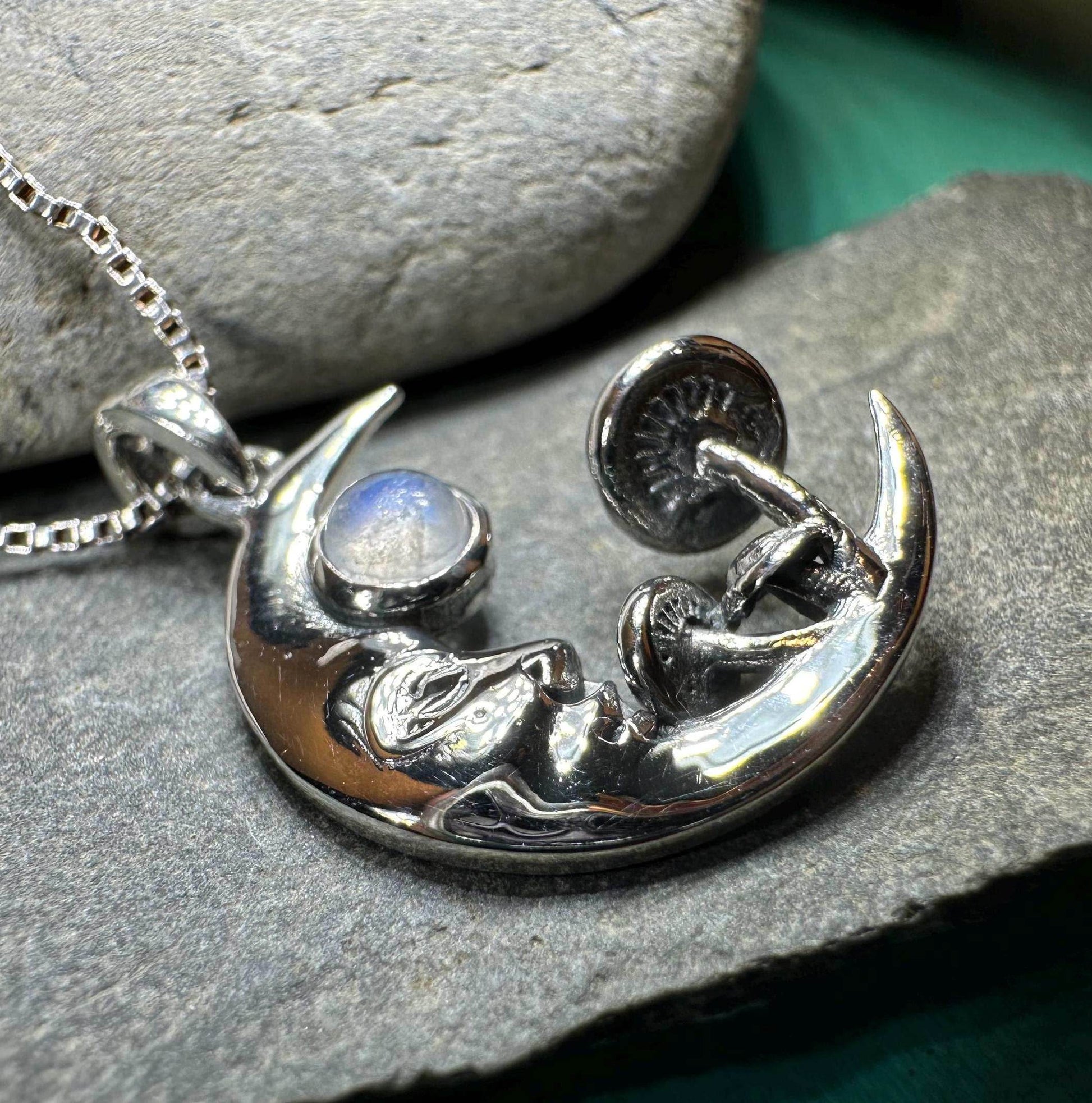 Magical Mushroom Moon Necklace - 18