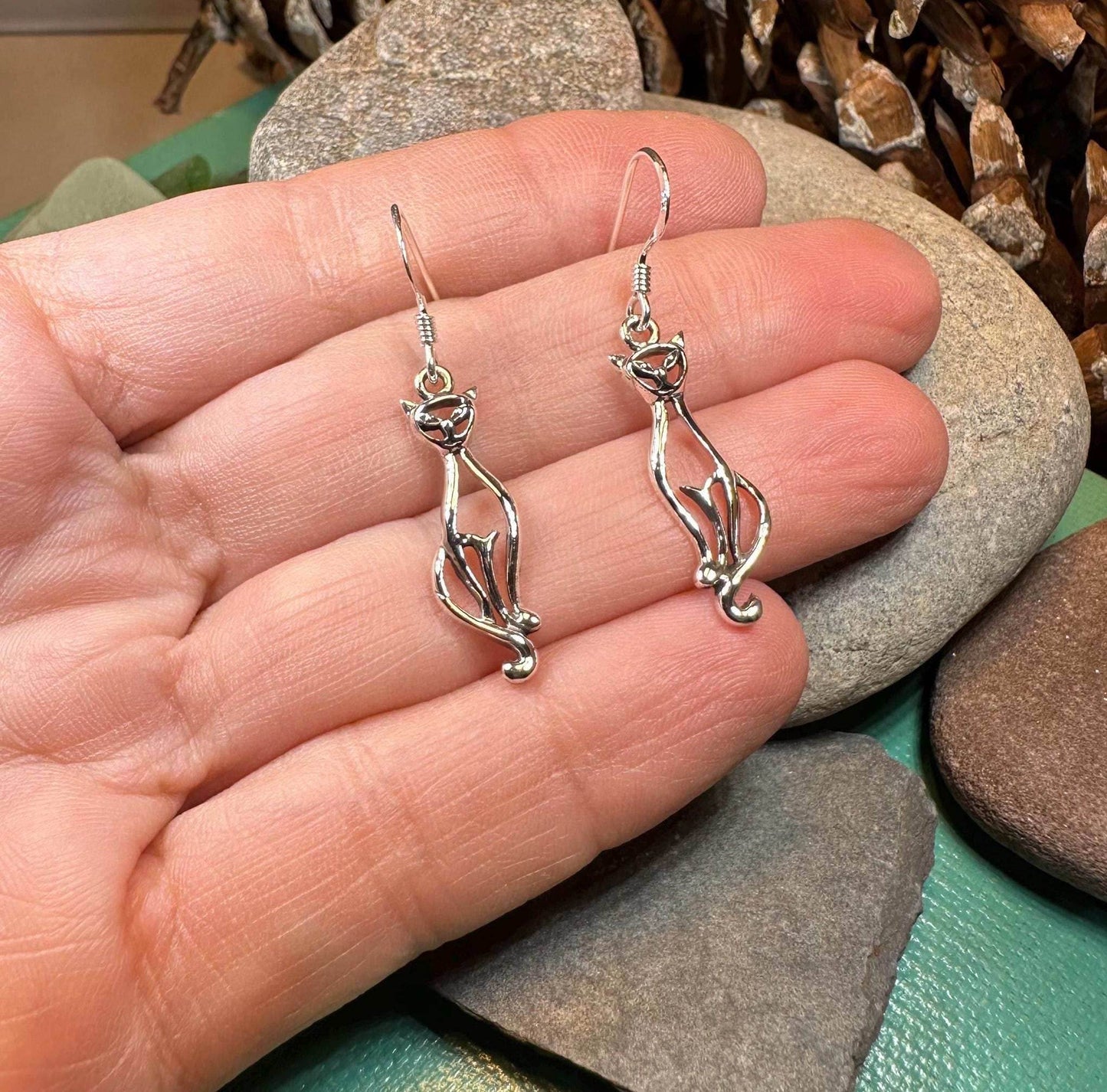 Roxie Celtic Cat Earrings - 