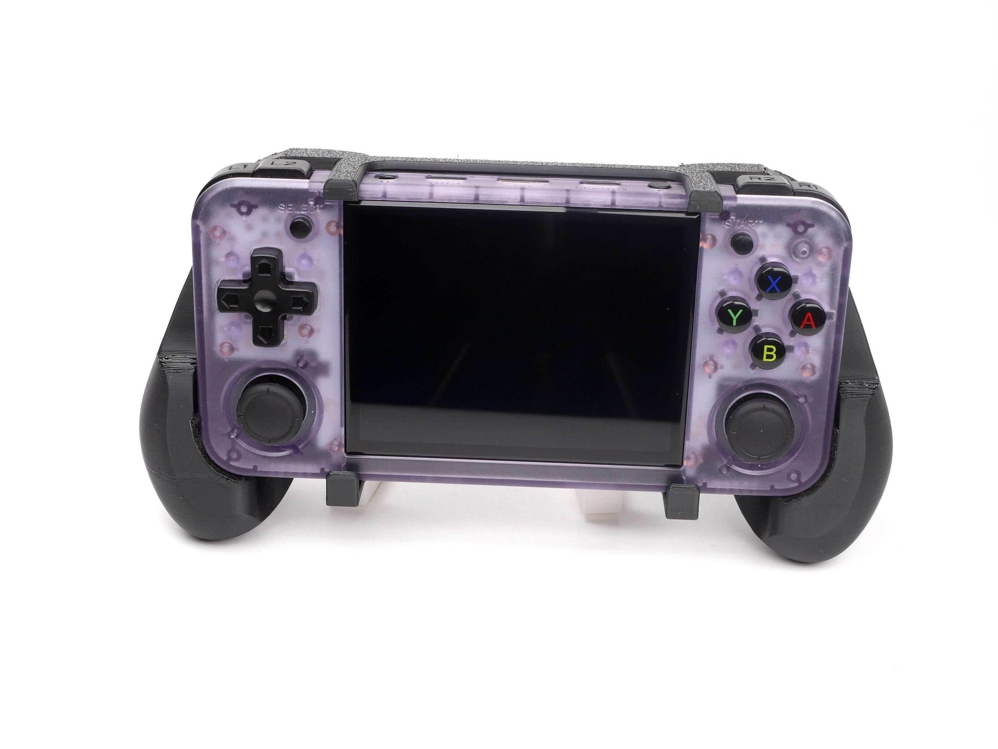 Felt Anbernic RG35XX-H Grip 2-in-1 Reversible Screen Cover & Thick Comfort Grip Case with Felt Wrap Ergonomic RG35X Handheld 2n1 RG35 Deluxe - Blue