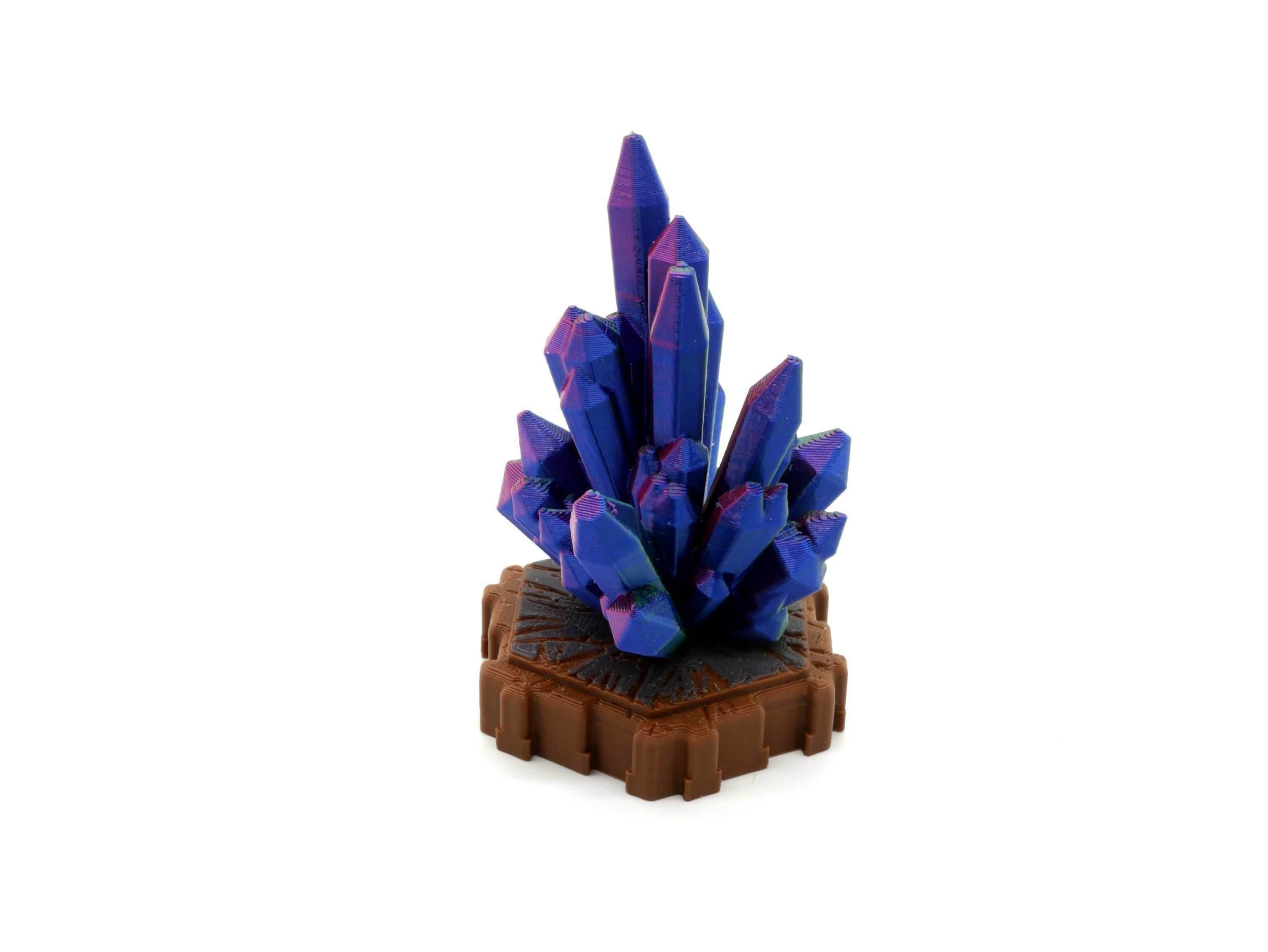 Crystals Hero Scape Single Hex Obstacle | Tabletop Terrain Hex Pieces | Paintable Miniature Board Game | DnD Role Play Game Upgrade Tile - 3 Crystal Outcrop