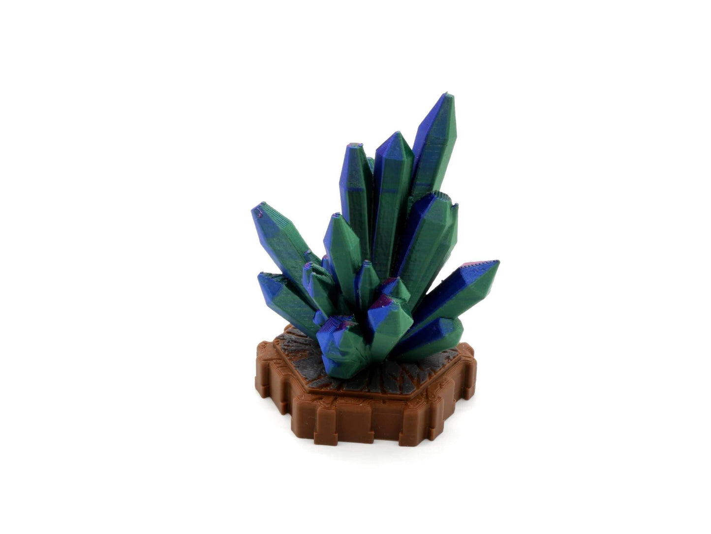 Crystals Hero Scape Single Hex Obstacle | Tabletop Terrain Hex Pieces | Paintable Miniature Board Game | DnD Role Play Game Upgrade Tile - 3 Crystal Outcrop