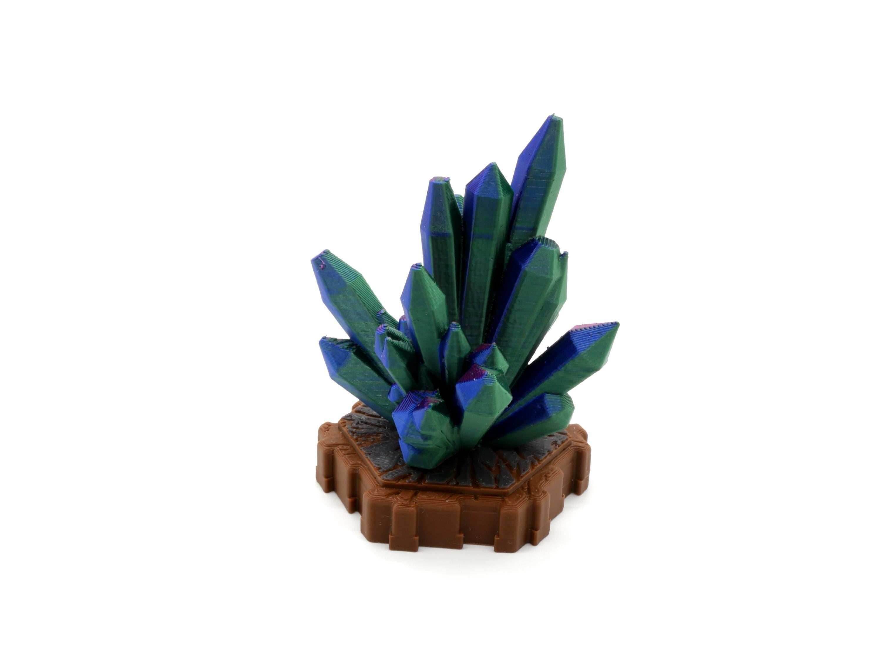 Crystals Hero Scape Single Hex Obstacle | Tabletop Terrain Hex Pieces | Paintable Miniature Board Game | DnD Role Play Game Upgrade Tile - 3 Crystal Outcrop