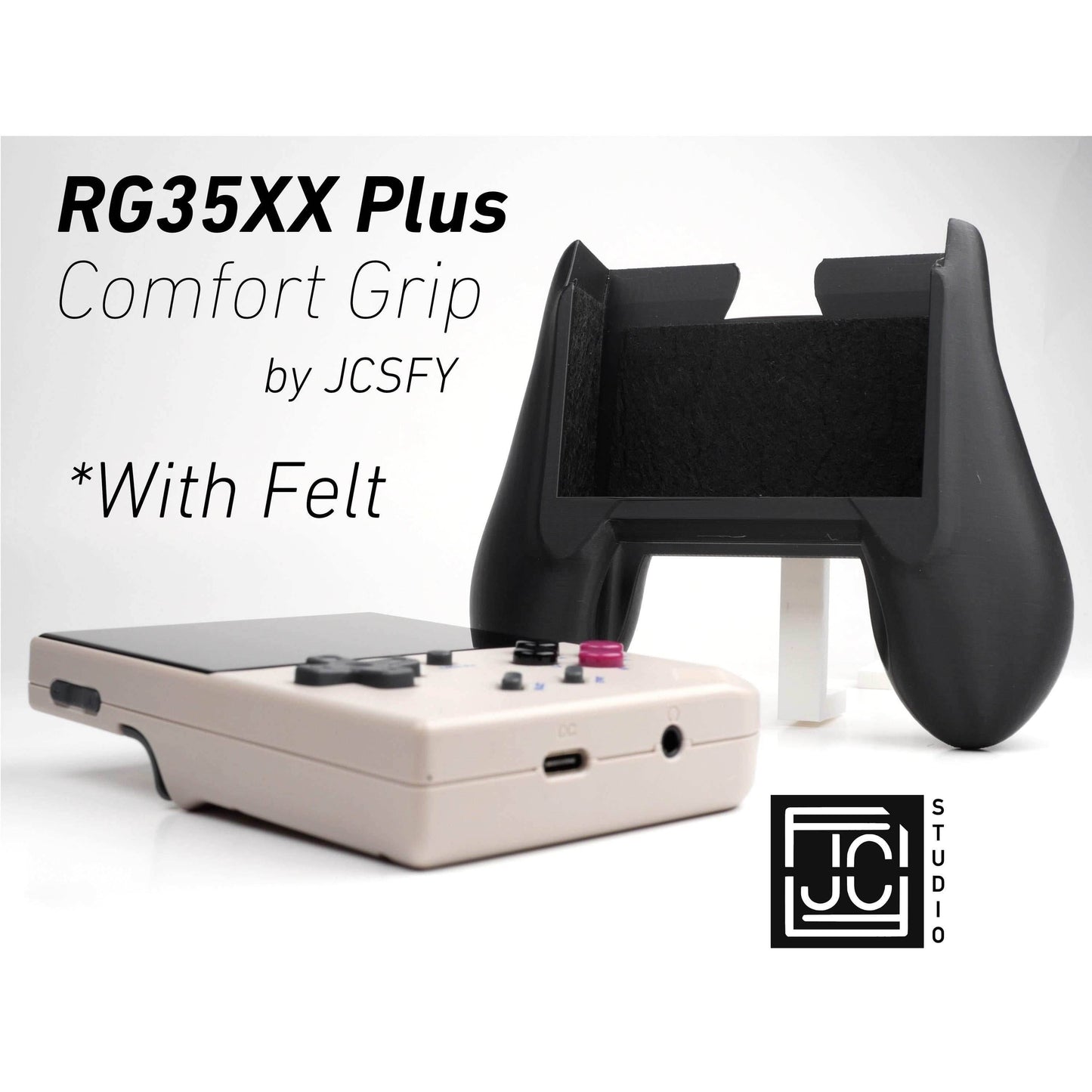 Felt Anbernic RG35XX Plus Grip Comfort Grip Ergonomic Design High Quality Smooth Attachment Handle Gaming Accessory for RG35 Anbernic - Blue