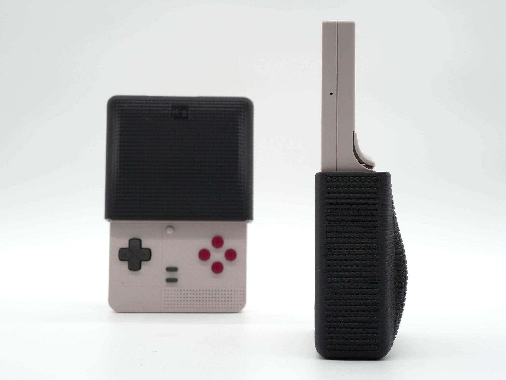 Retroid Pocket Classic Reversible Screen Cover GBC Chin Grip Felt Screen Protector | Gaming Handheld Protection with Fun Textured Pattern - Black