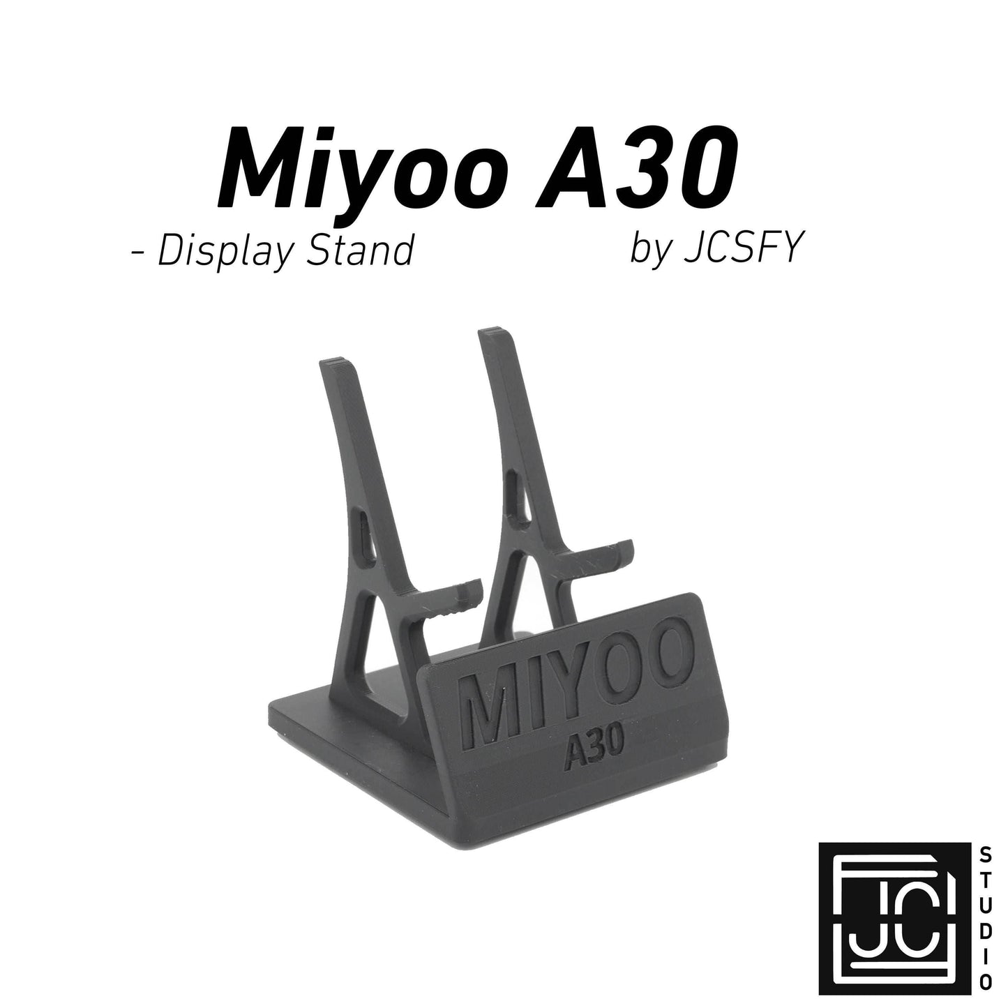 Display Stand for Miyoo A30 with Charging Space | Dock Shelf Unit Gaming Retro Device Compatible with JCSFY Grips - Black
