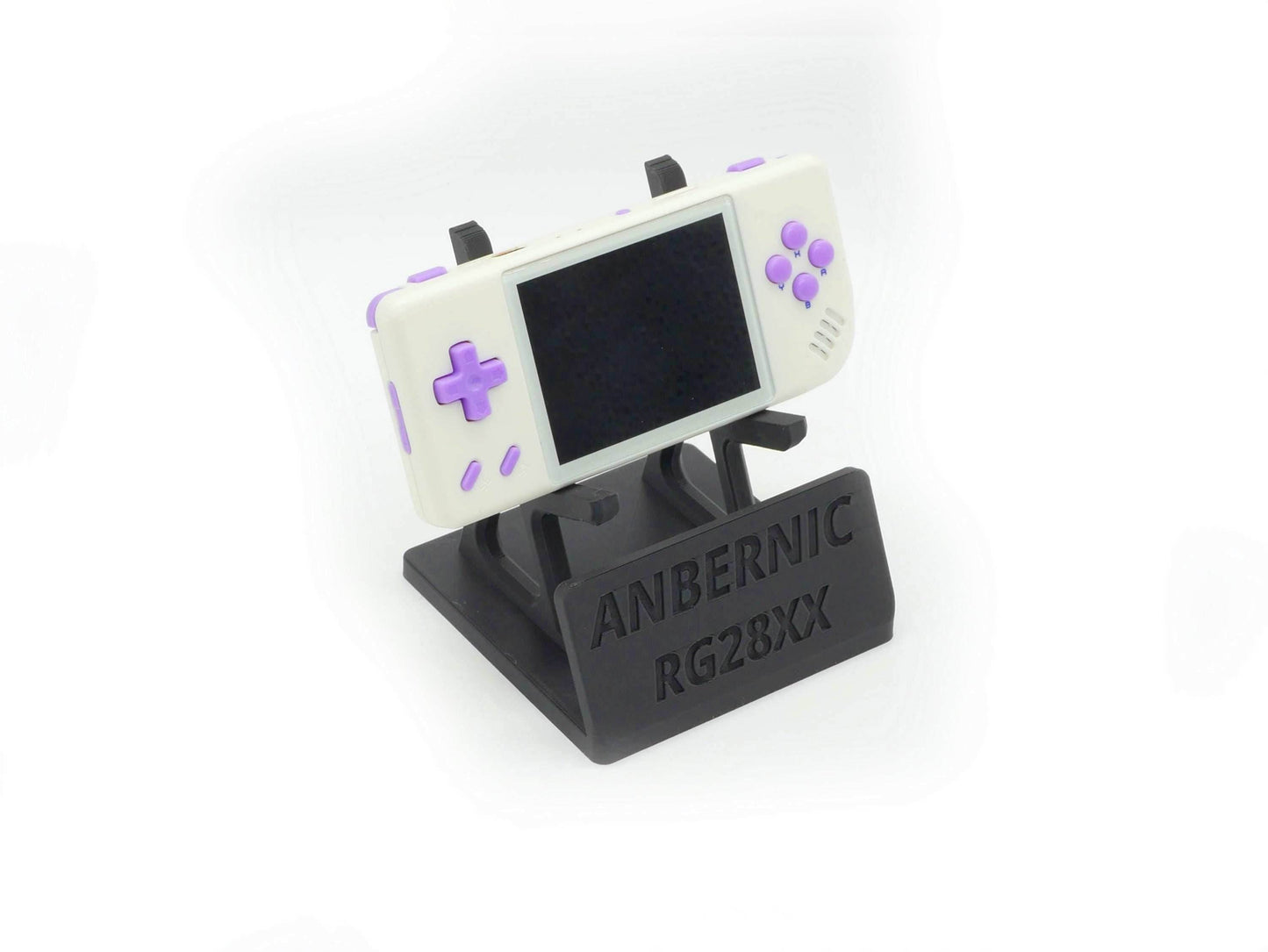 Display Stand for RG28XX Anbernic 28XX with Charging Space | Dock Shelf Unit Gaming Retro Device Compatible with JCSFY Grips - Black