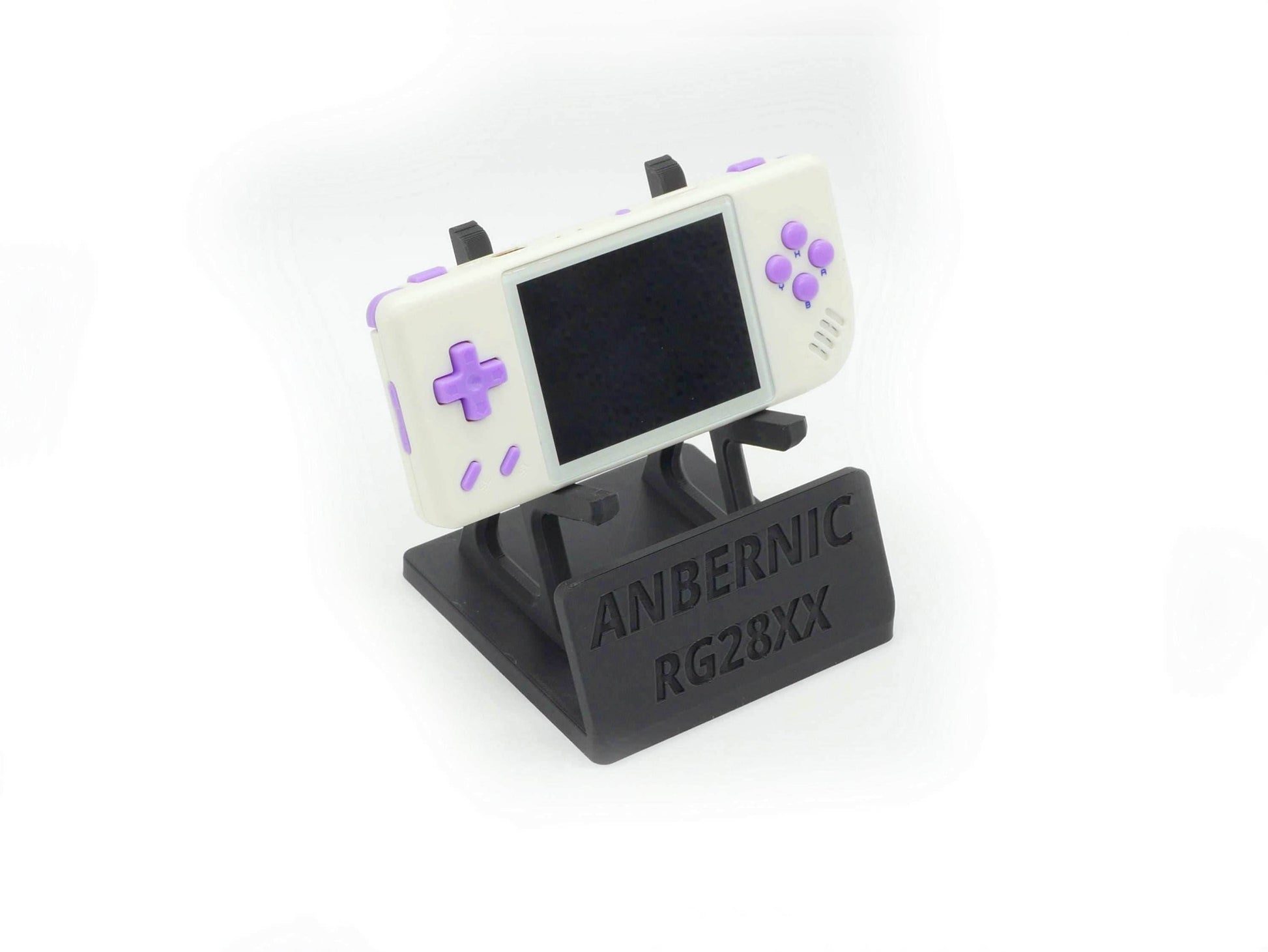 Display Stand for RG28XX Anbernic 28XX with Charging Space | Dock Shelf Unit Gaming Retro Device Compatible with JCSFY Grips - Black