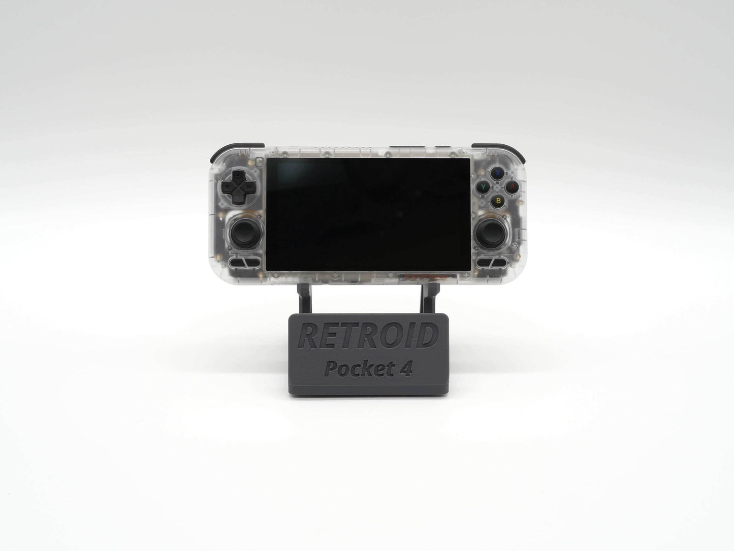 Display Stand for Retroid Pocket 4 / 4 Pro with Charging Space | Dock Shelf Unit Gaming Retro Device Compatible with JCSFY Grips - Black / Retroid Pocket 4