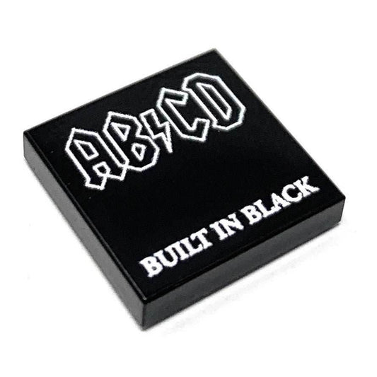 AB / CD Built in Black Music Album Cover (2x2 Tile) made using LEGO tile - 
