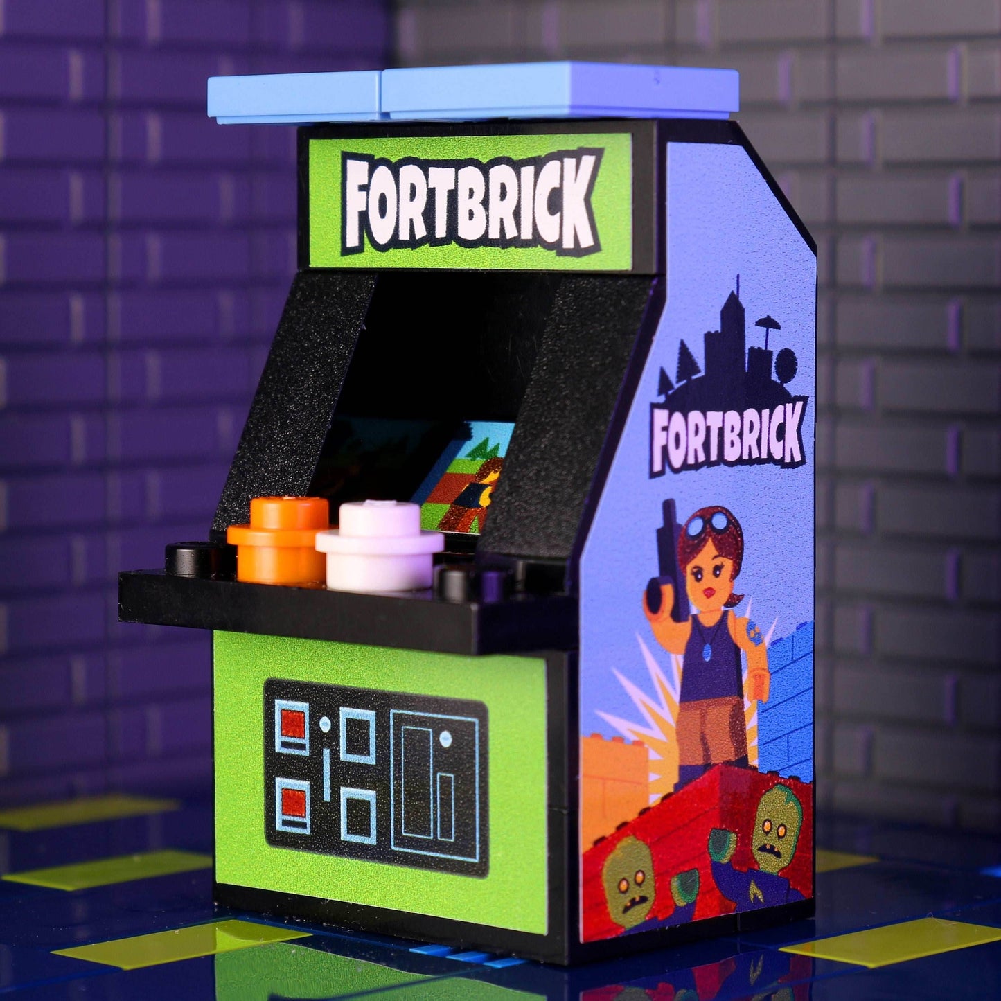 Fortbrick Arcade Machine Building Set made using LEGO parts - 