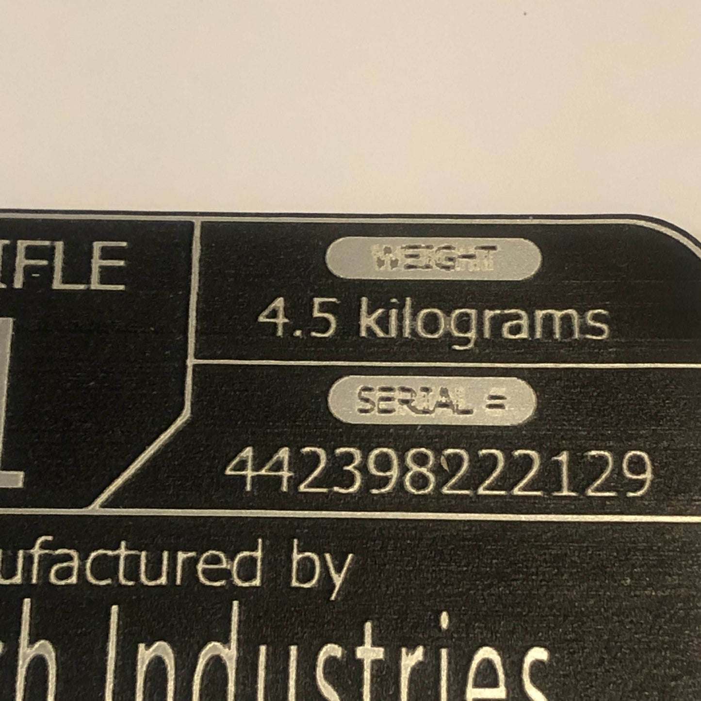 E-11 Star Wars Blaster Plaque - 