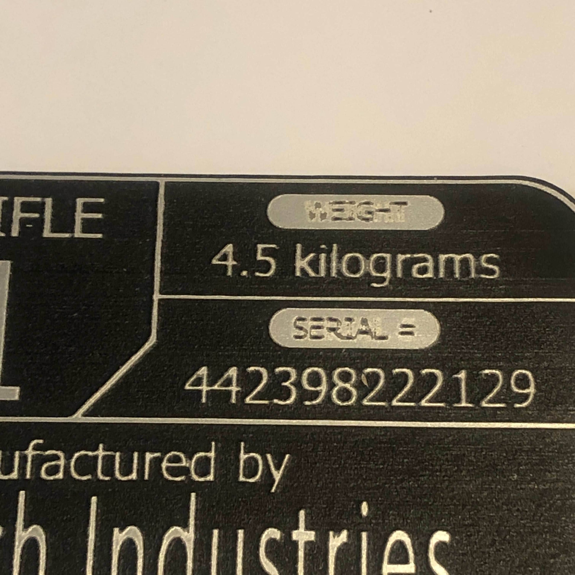 E-11 Star Wars Blaster Plaque - 