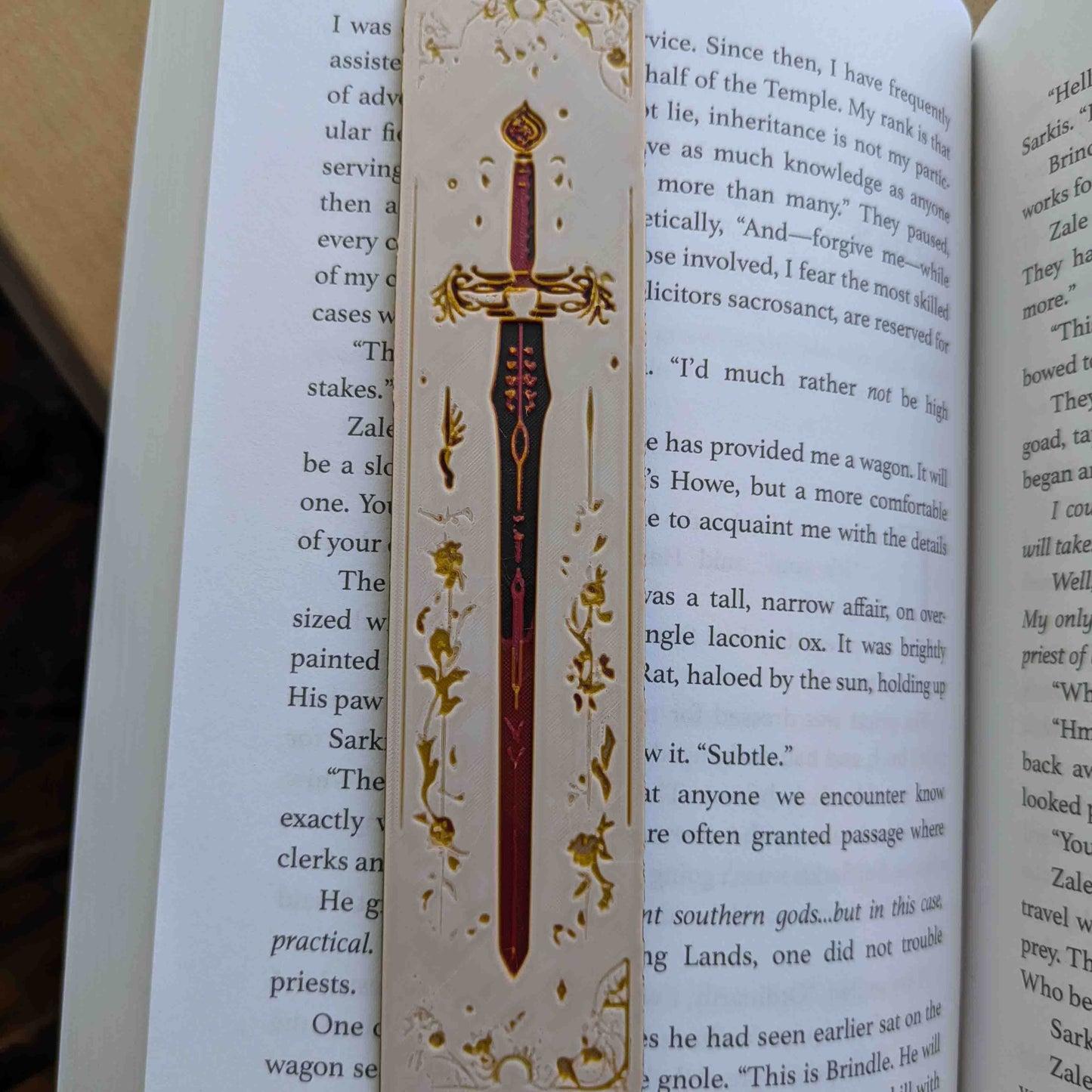 Set of 4 Celestial Gothic Sword Bookmarks – Handcrafted Fantasy Magic - Ivory Lumina Sword Bookmark