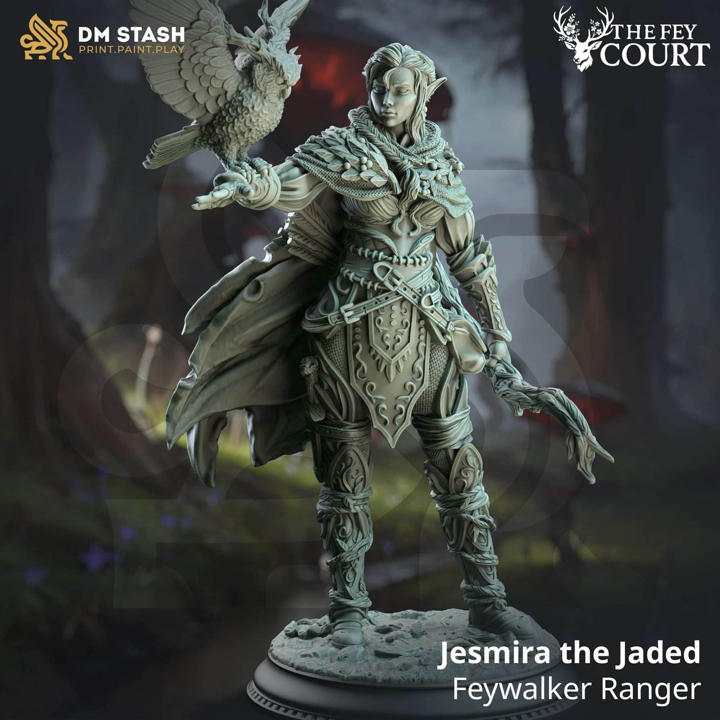 Jesmira the Jaded (Female Feywalker Elf Ranger) - 32mm Scale