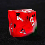 Juicy Watermelon 10-Sided Dice Resin D10 Dice