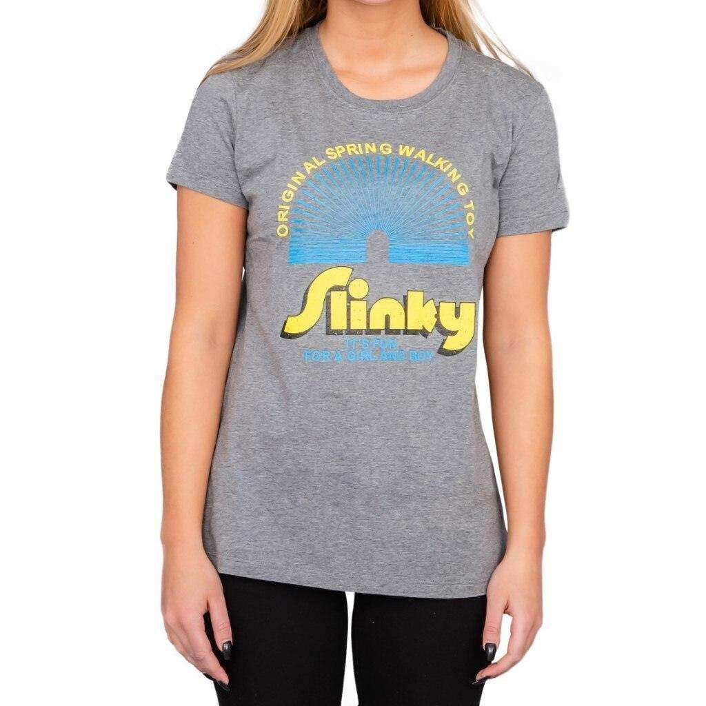 Juno Slinky Spring Walking Toy Gray Juniors T-Shirt - S