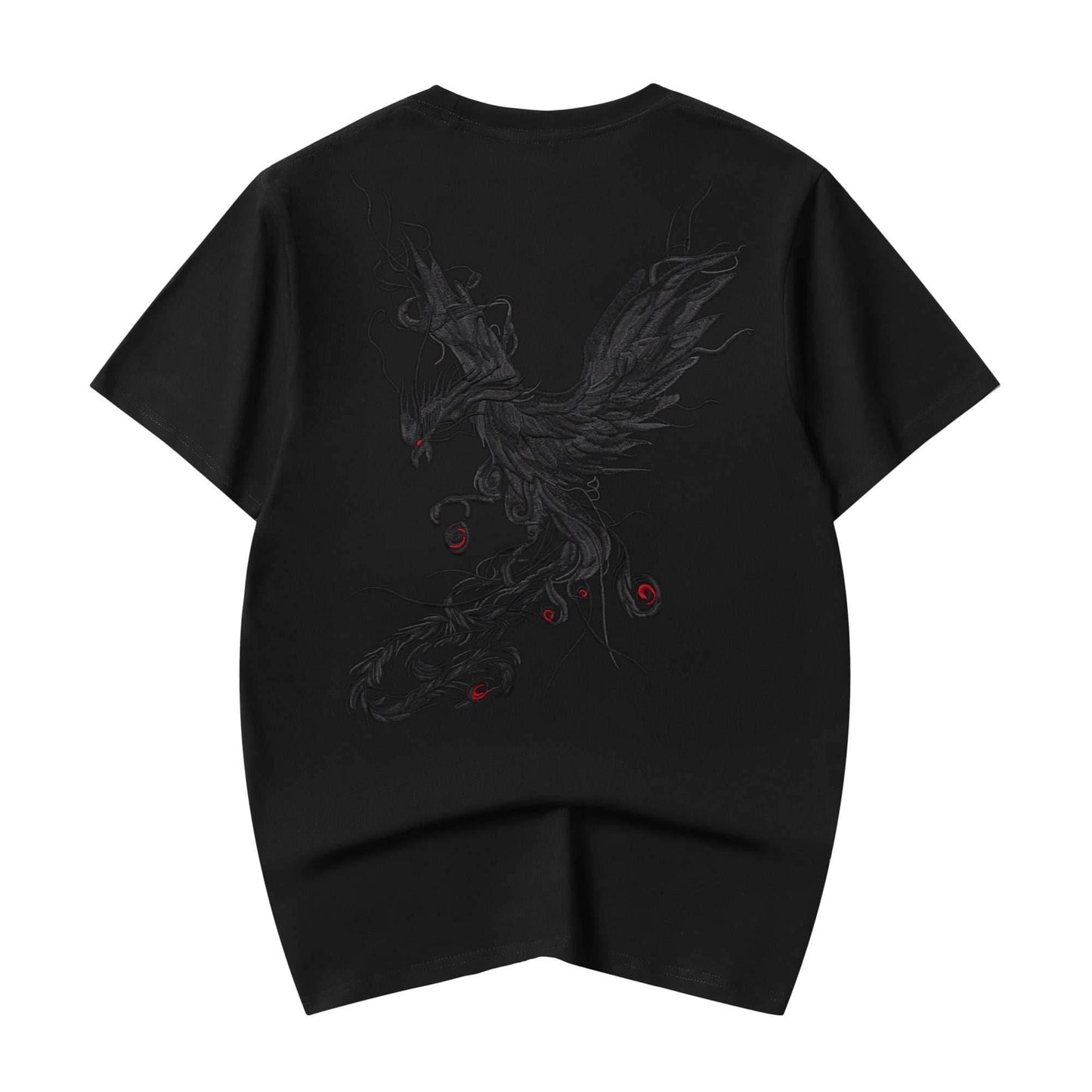 KH617 Rebirth of the Phoenix Embroidery Tee - Black / S