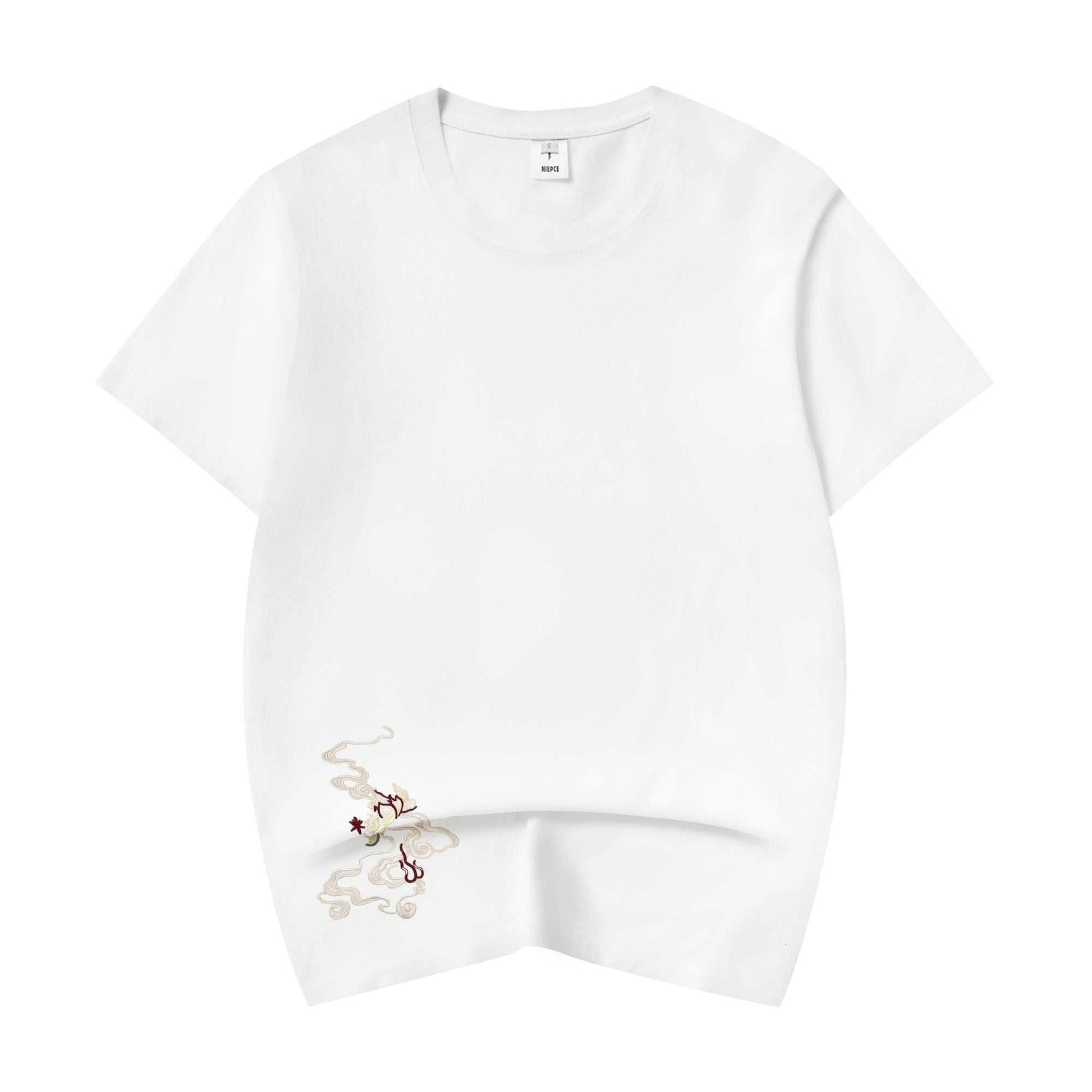 KH617 Rebirth of the Phoenix Embroidery Tee - White / S