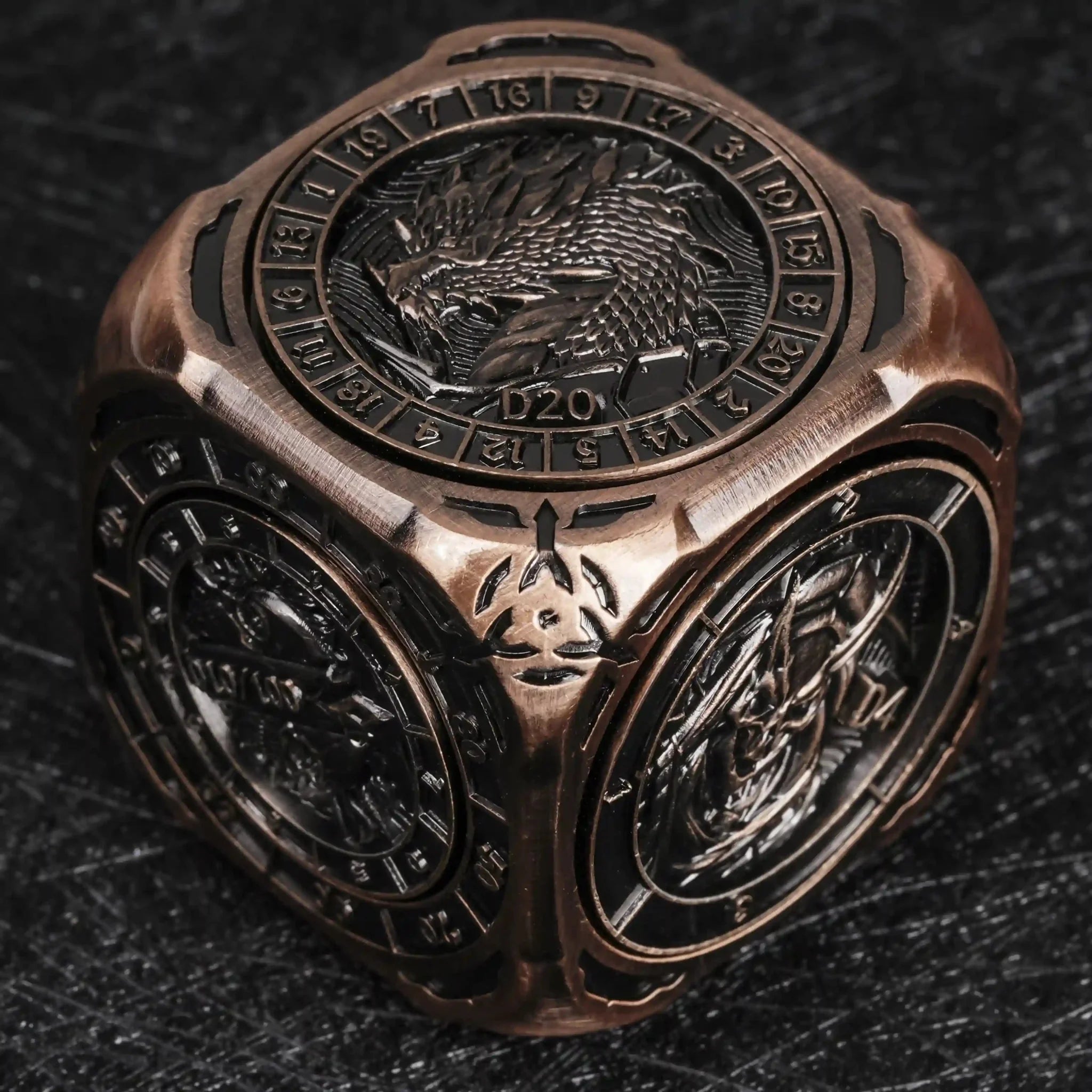 Kickstarter Dice -  7-in-1  Unique  Metal D6 Spinning Dice 2.0
