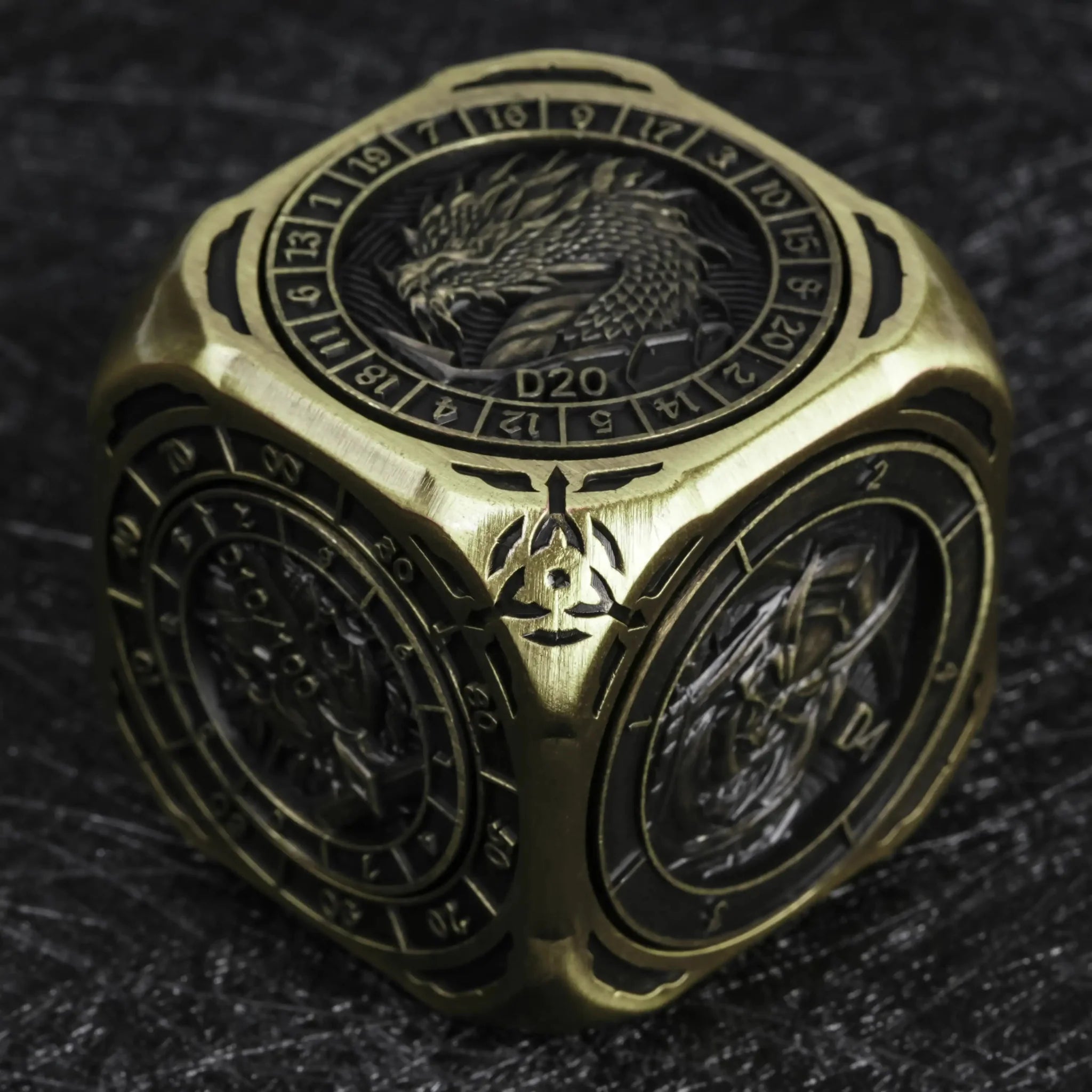 Kickstarter Dice -  7-in-1  Unique  Metal D6 Spinning Dice 2.0