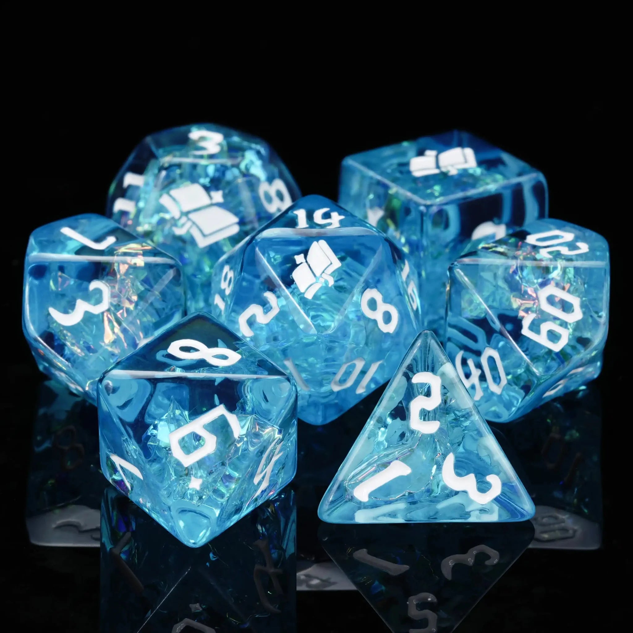 Kickstarter Dice – Blue Wizard Resin Dice Set