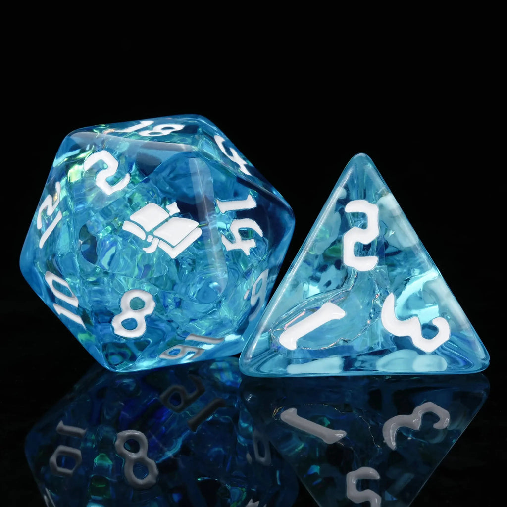 Kickstarter Dice – Blue Wizard Resin Dice Set