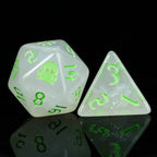Kickstarter Dice — Ghost Flame Resin Dice Set