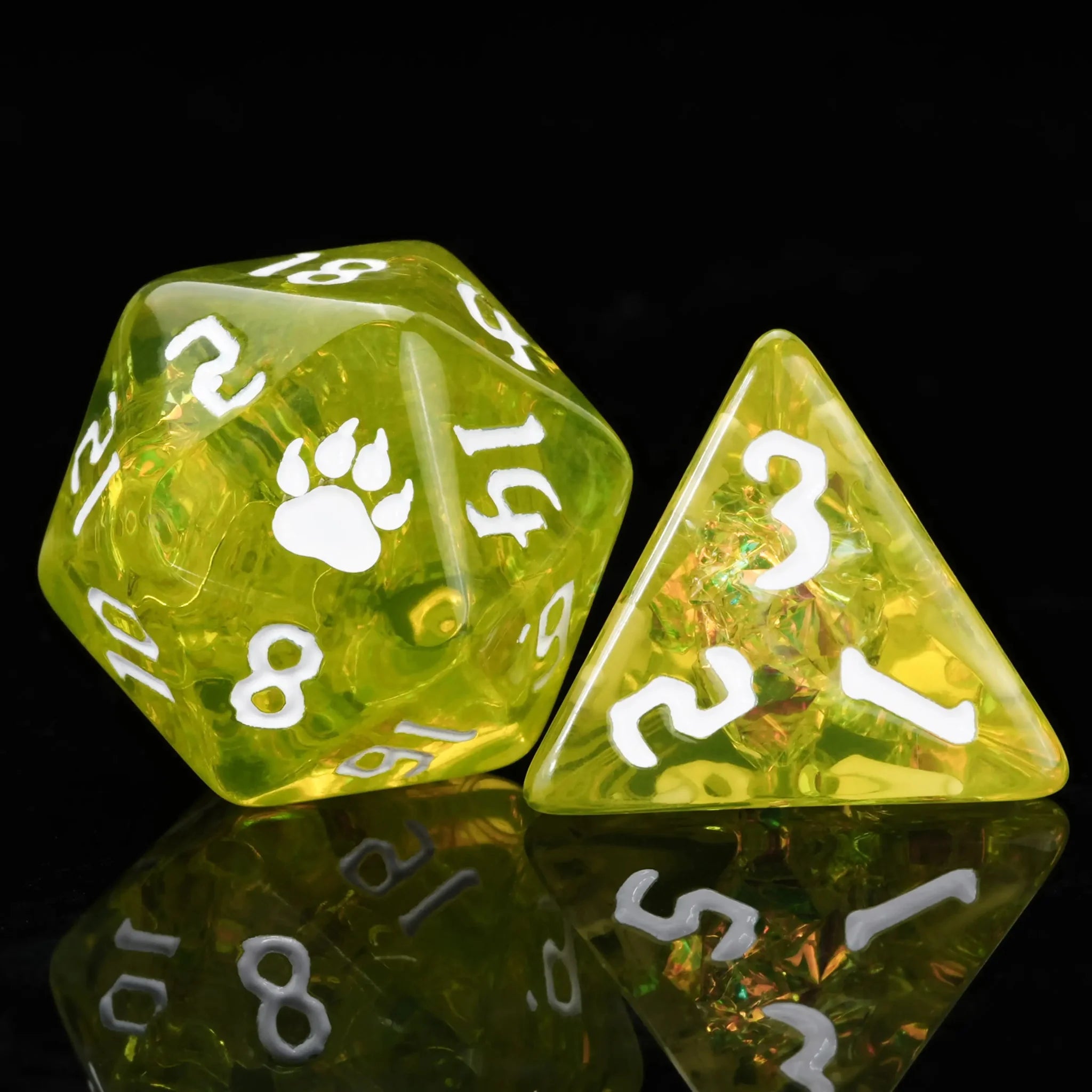 Kickstarter Dice – Green Druid Resin Dice Set