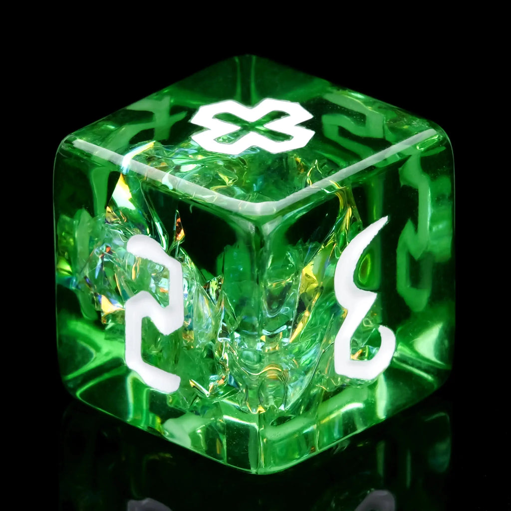 Kickstarter Dice – Priest Resin Dice Set + White Text