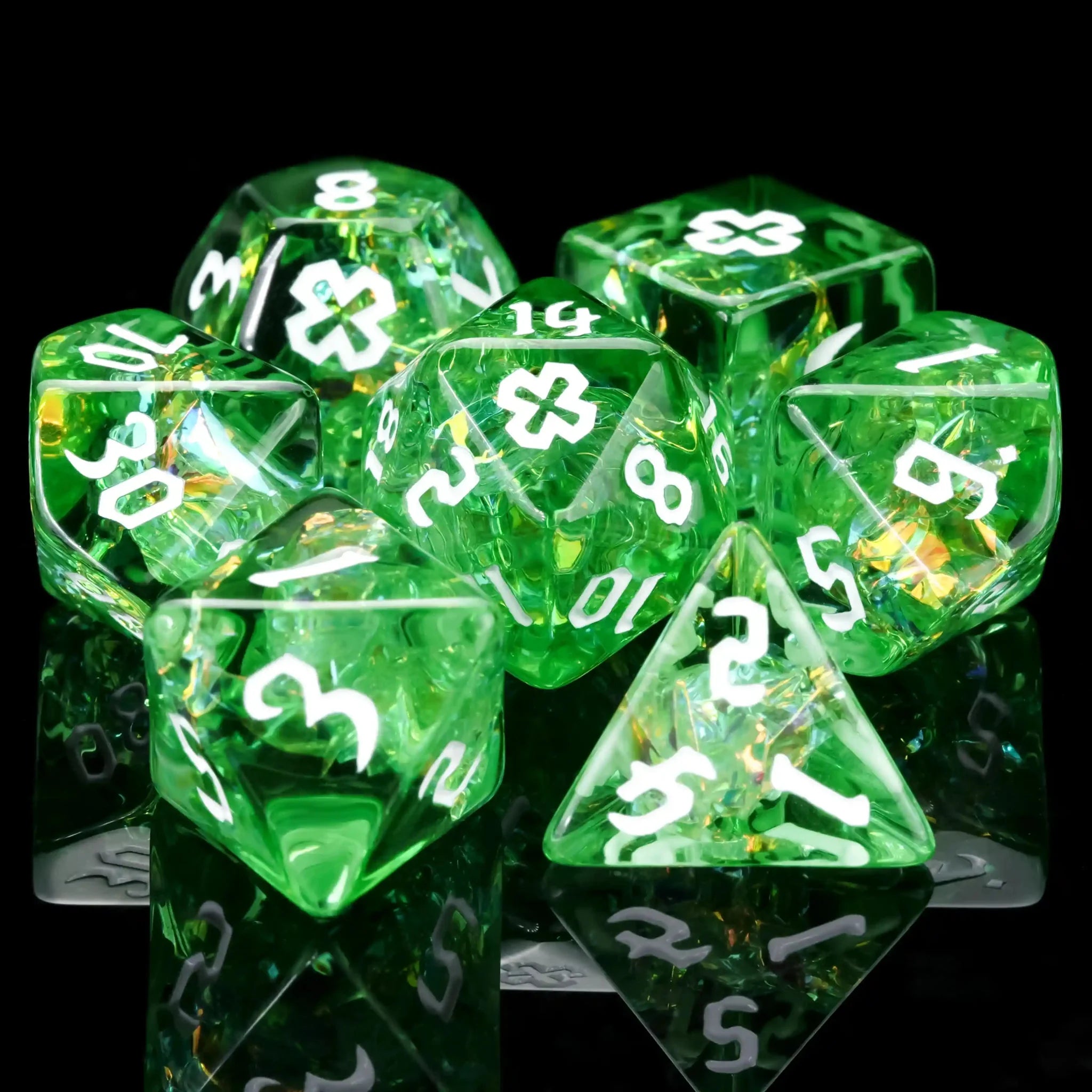 Kickstarter Dice – Priest Resin Dice Set + White Text