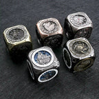Kickstarter Dice -  7-in-1  Unique  Metal D6 Spinning Dice 2.0
