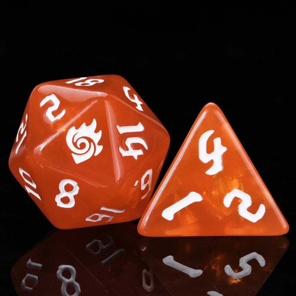 Kickstarter Dice – Warlock Resin Dice Set + White Numbers