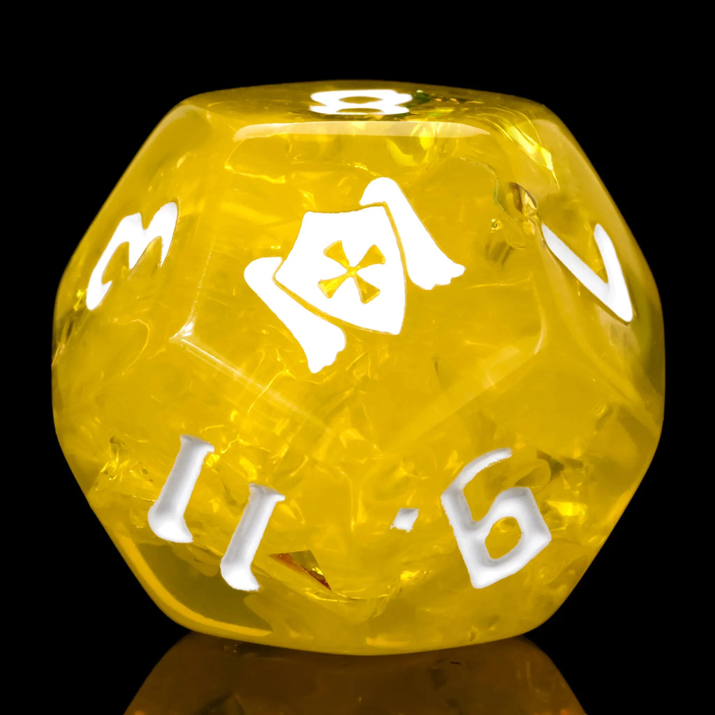 Kickstarter Dice – Yellow Paladin Resin Dice