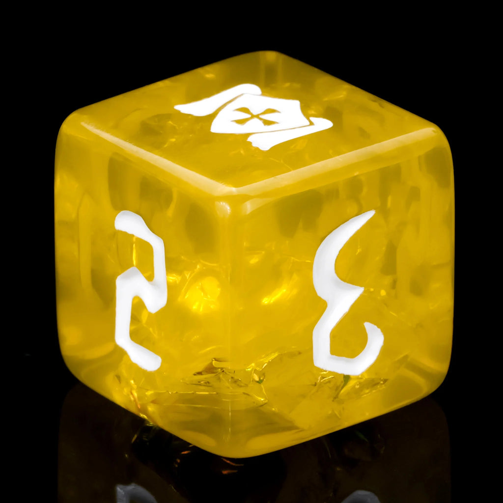 Kickstarter Dice – Yellow Paladin Resin Dice