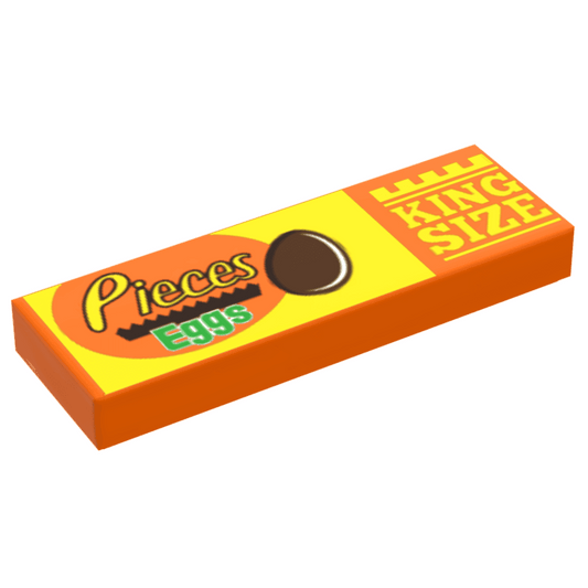 Pieces King Size Chocolate Eggs (Easter) - B3 Customs® Printed 1x3 Tile - 