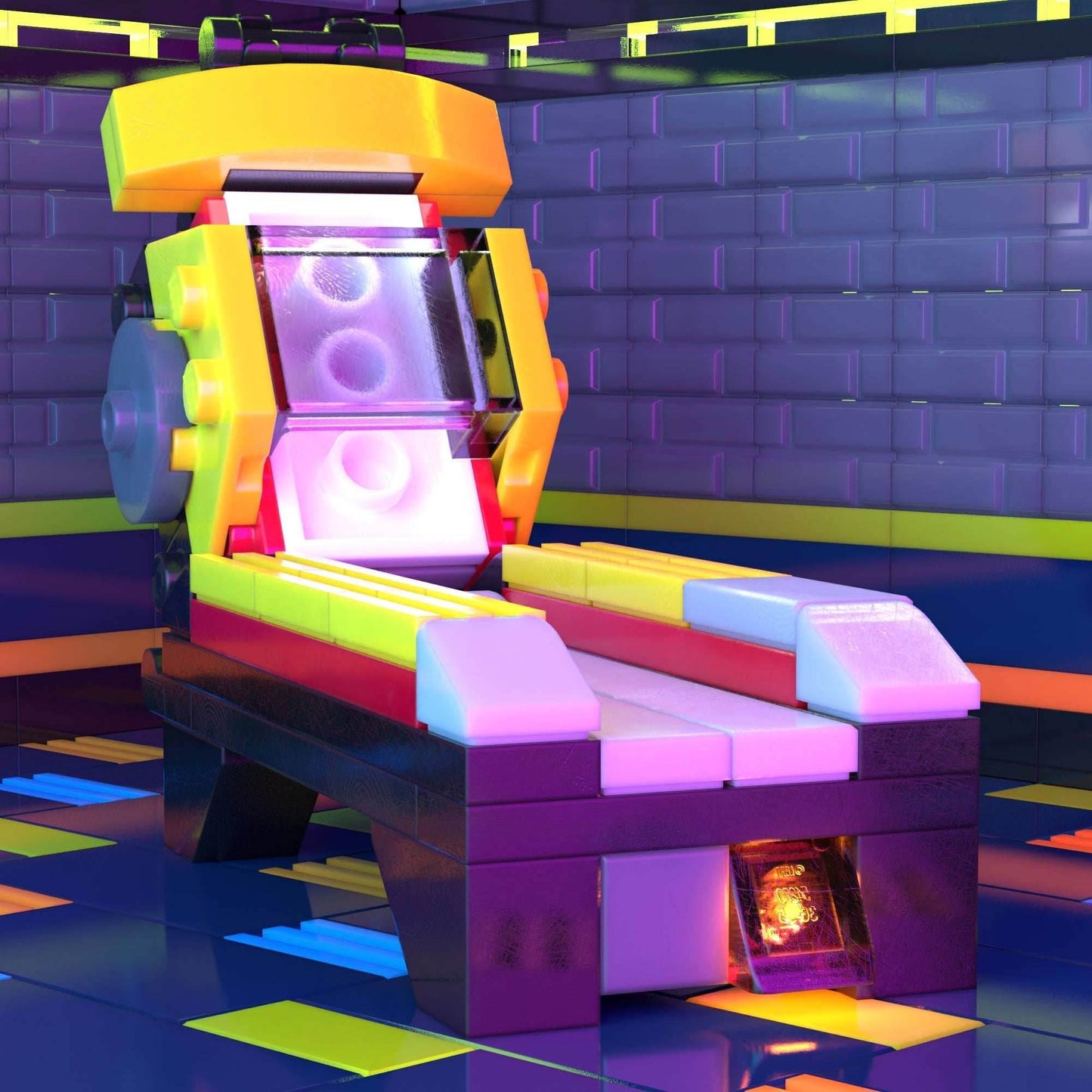 Roller Ball Arcade Machine made from LEGO parts - 