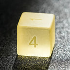 Light yellow gummy frosted and smooth gemstone dice set