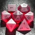Light yellow gummy frosted and smooth gemstone dice set