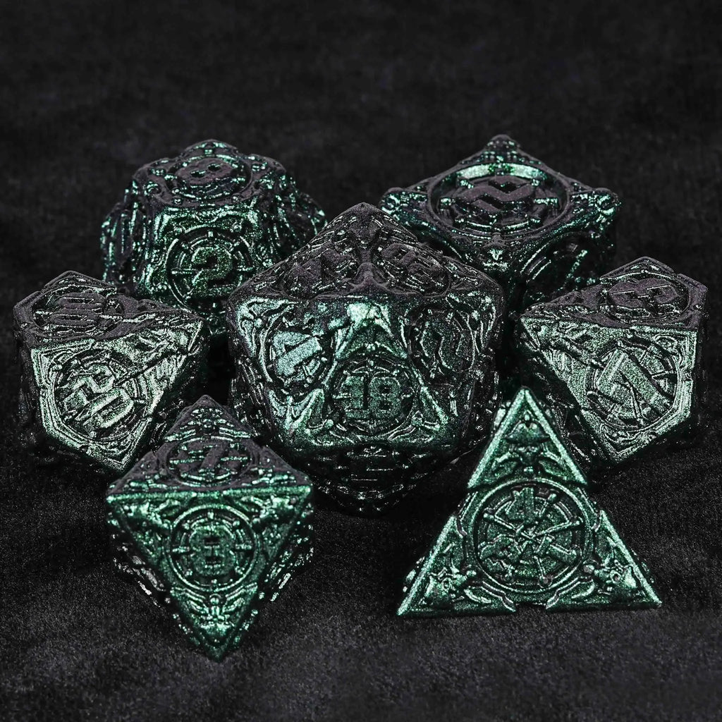 Limited Clearance-Metal Pirate DND Dice Set｜3D Embossed Metal