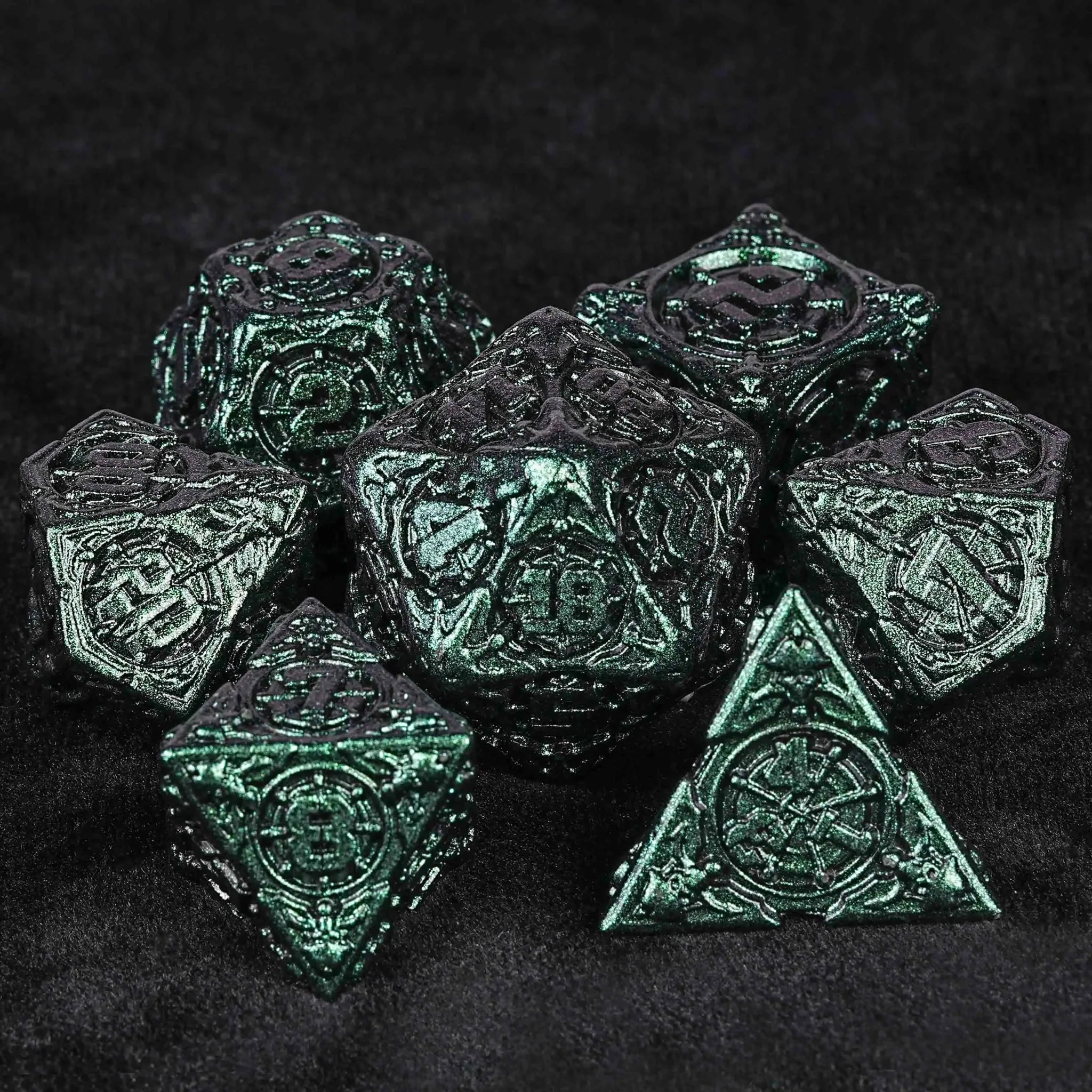 Limited Clearance-Metal Pirate DND Dice Set｜3D Embossed Metal