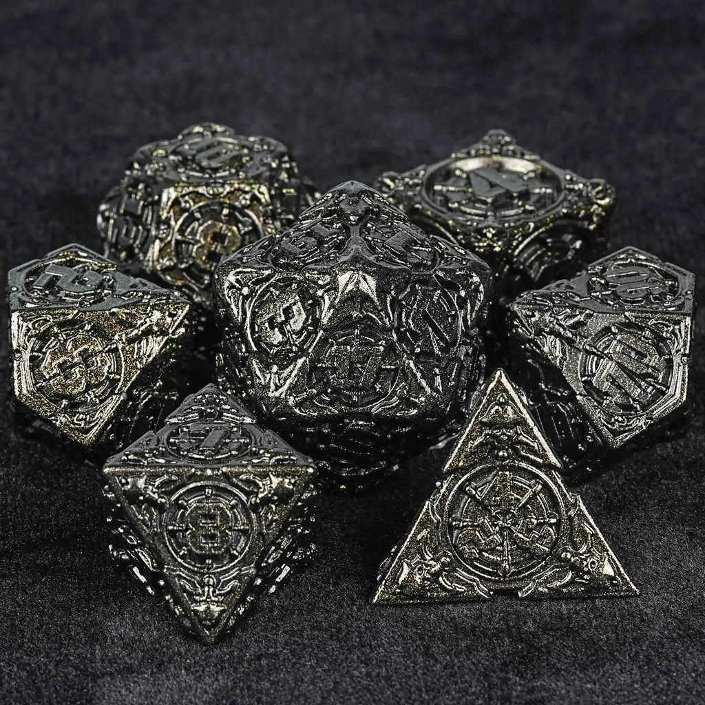 Limited Clearance-Metal Pirate DND Dice Set｜3D Embossed Metal