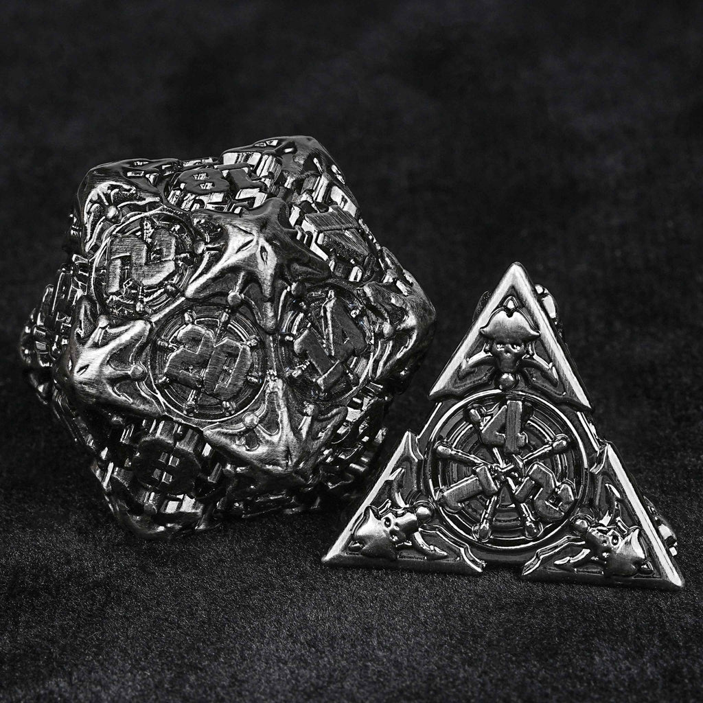 Limited Clearance-Metal Pirate DND Dice Set｜3D Embossed Metal