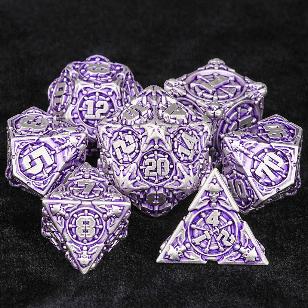 Limited Clearance-Metal Pirate DND Dice Set｜3D Embossed Metal