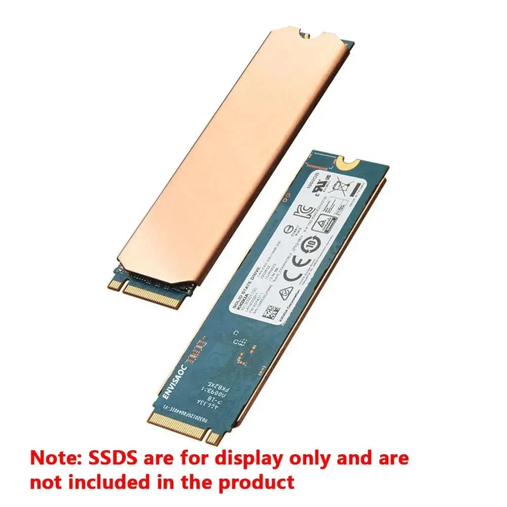 M.2 SSD Copper Heatsink | NVMe 2280/2242/2230 Radiator with Thermal Pad for PS5, Laptop & PC