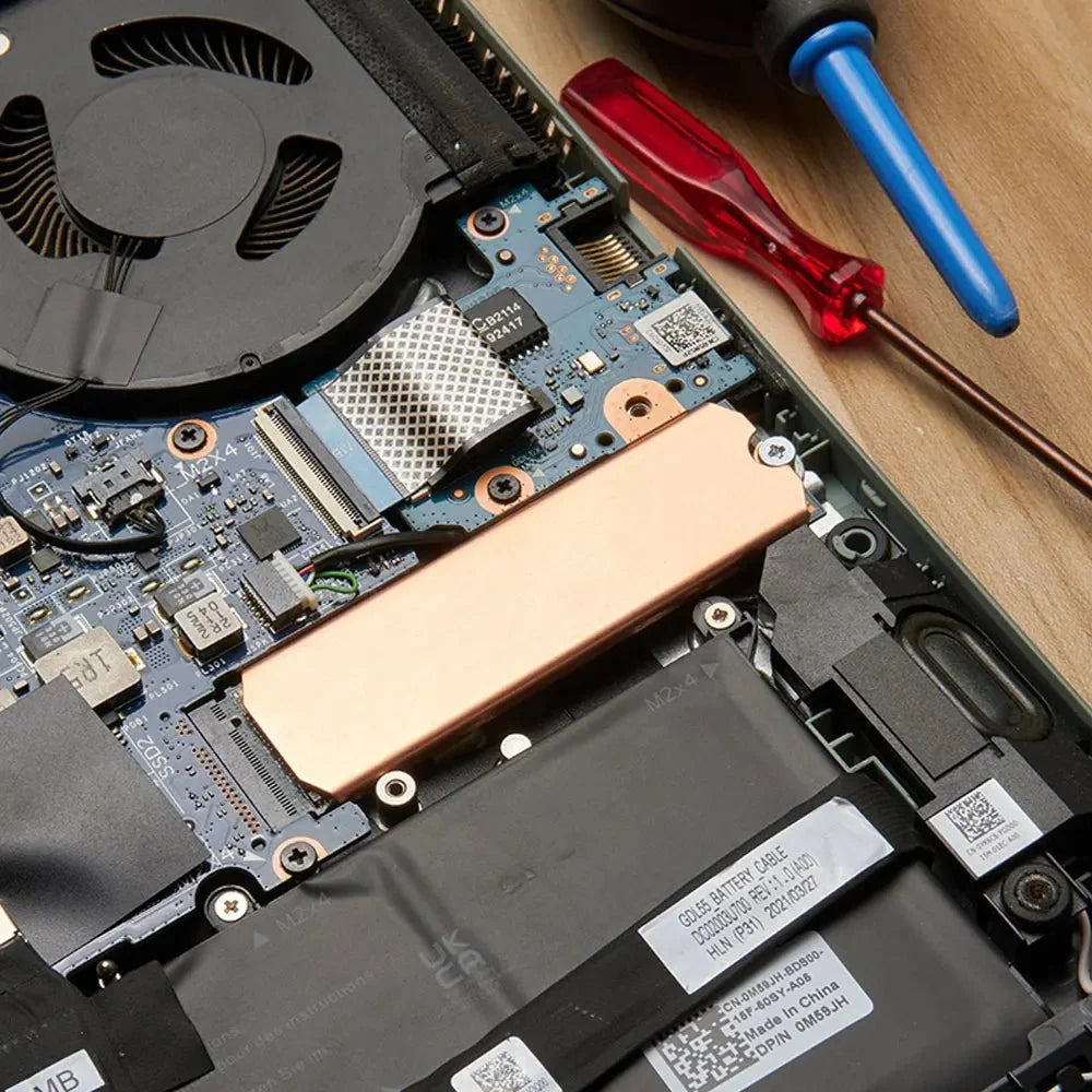 M.2 SSD Copper Heatsink | NVMe 2280/2242/2230 Radiator with Thermal Pad for PS5, Laptop & PC
