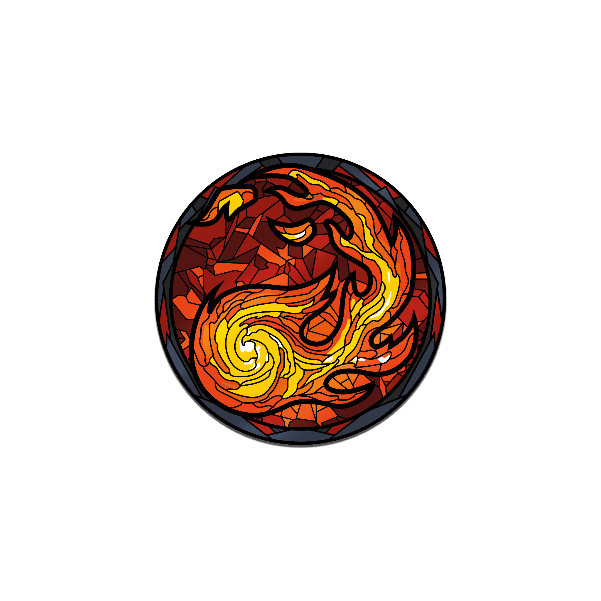 Magic: the Gathering - Stained Glass Mountain Pin - 