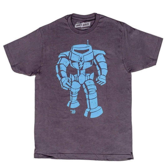 Man-Bot Vintage Graphic Adult Charcoal T-shirt - S