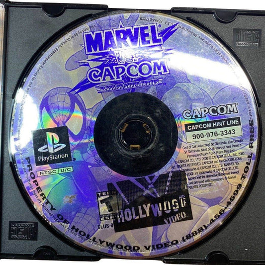 Marvel Vs. Capcom Clash Of Super Heroes - PlayStation (LOOSE) - Cosmetically Flawed-Hollywood Video Sticker