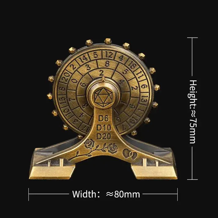 Metal DND Dice Spinner: Rose Love Ferris Wheel Spinning Dice