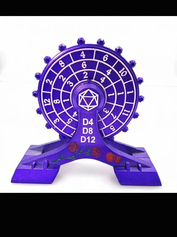 Metal DND Dice Spinner: Rose Love Ferris Wheel Spinning Dice